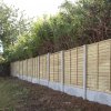 Pressure Treated Overlap Panels in Concrete Posts and Concrete Gravel Boards